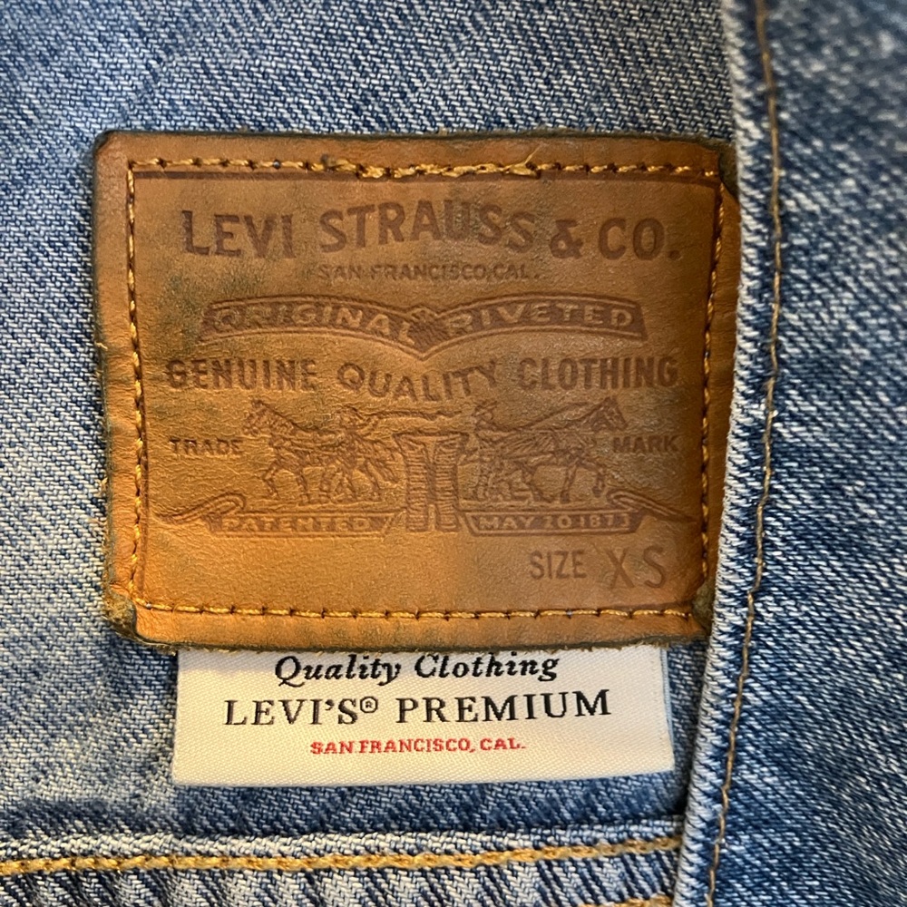 Levi's Dark Blue Denim Jacket  Xsmall - Picture 10 of 12